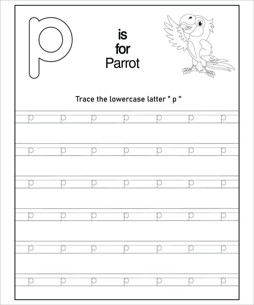 tracciamento delle lettere dell'alfabeto vettore