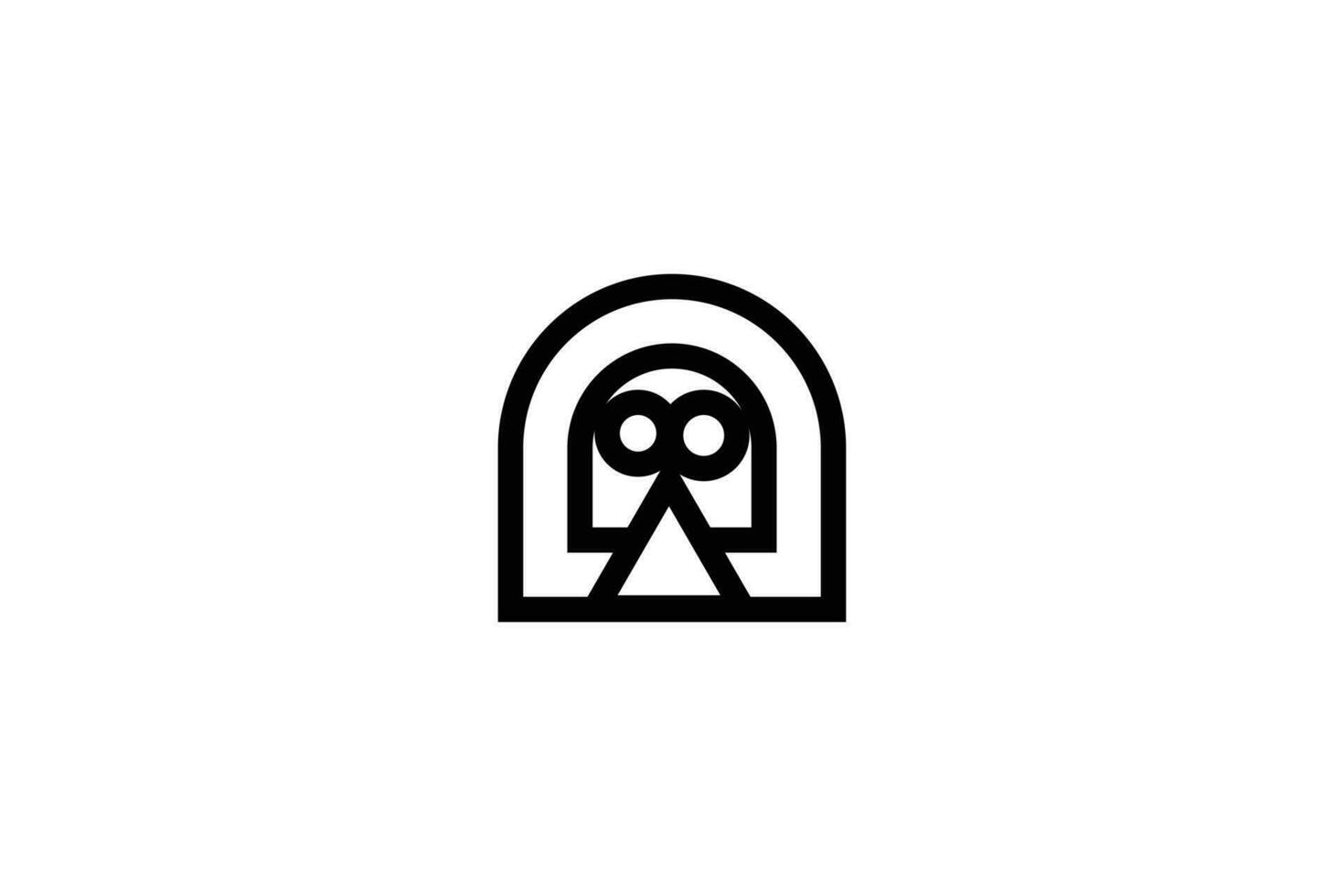 di moda gufo casa dubin icona logo design modello su bianca sfondo vettore