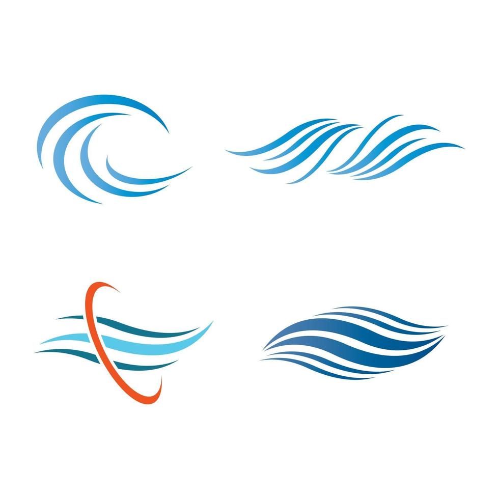 immagini del logo dell'onda d'acqua vettore