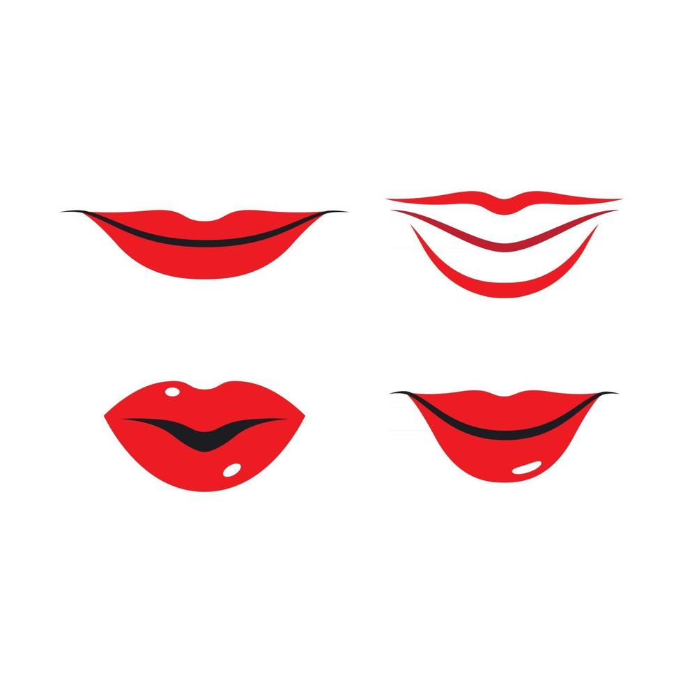 illustrazione delle immagini del logo delle labbra vettore