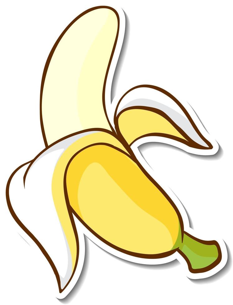 disegno adesivo con una banana isolata vettore