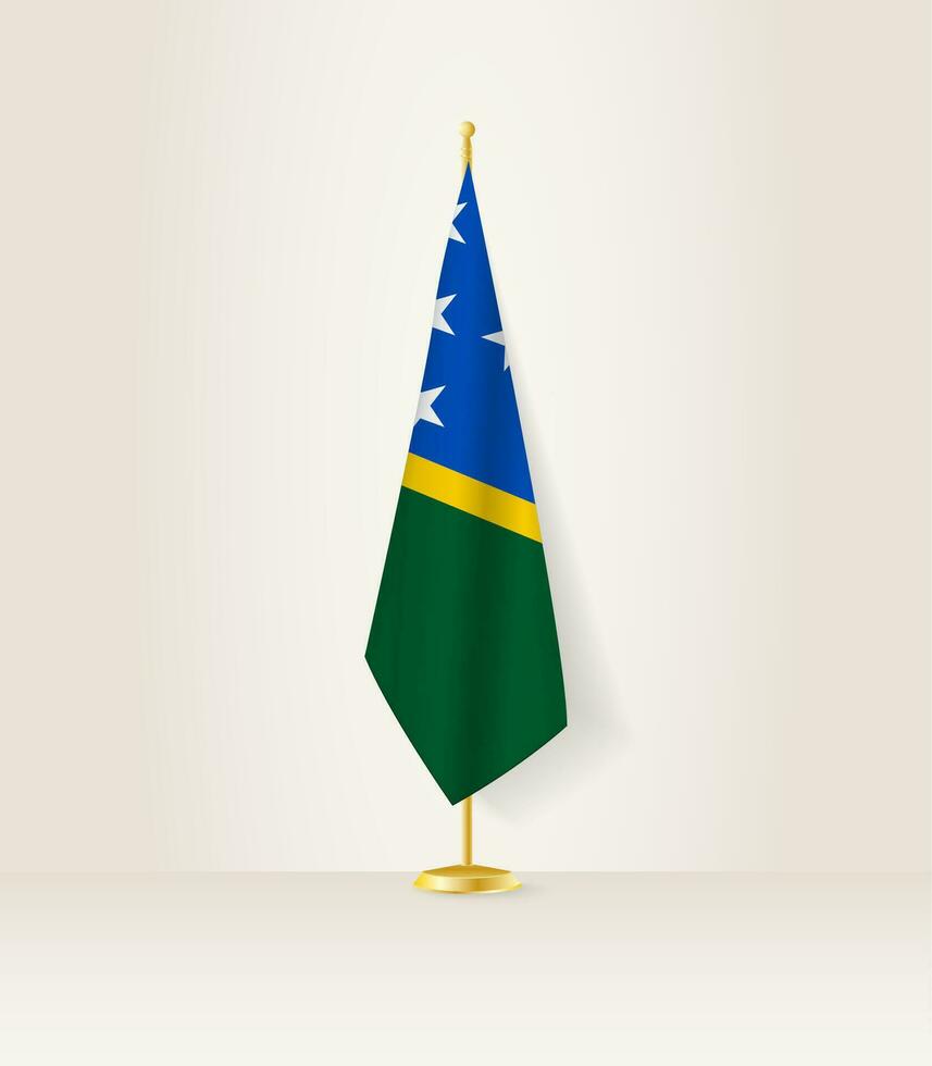 Salomone isole bandiera su un' bandiera In piedi. vettore