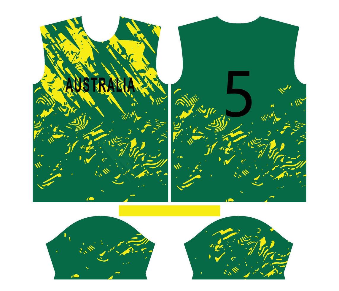 Australia cricket squadra gli sport ragazzo design o Australia cricket maglia design vettore