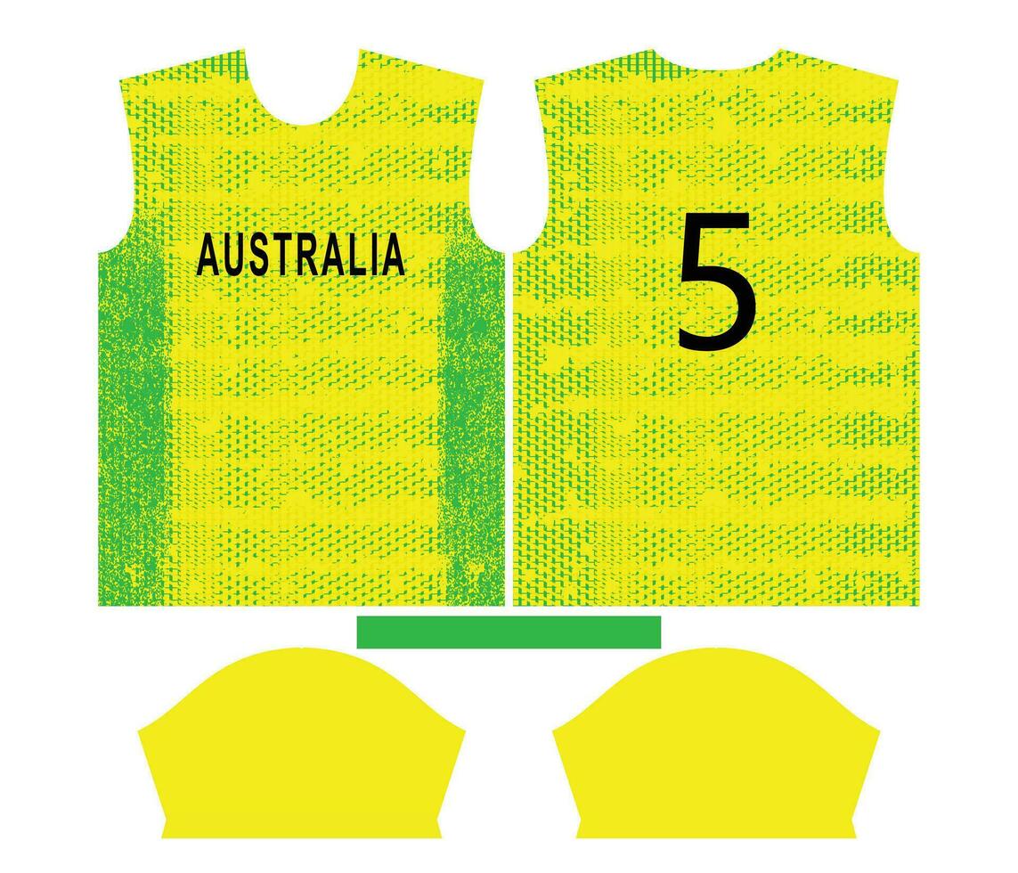 Australia cricket squadra gli sport ragazzo design o Australia cricket maglia design vettore