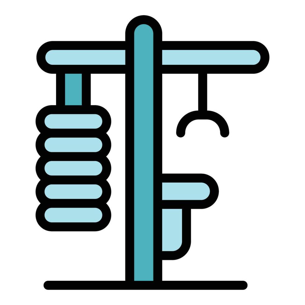 formazione Palestra attrezzatura icona vettore piatto