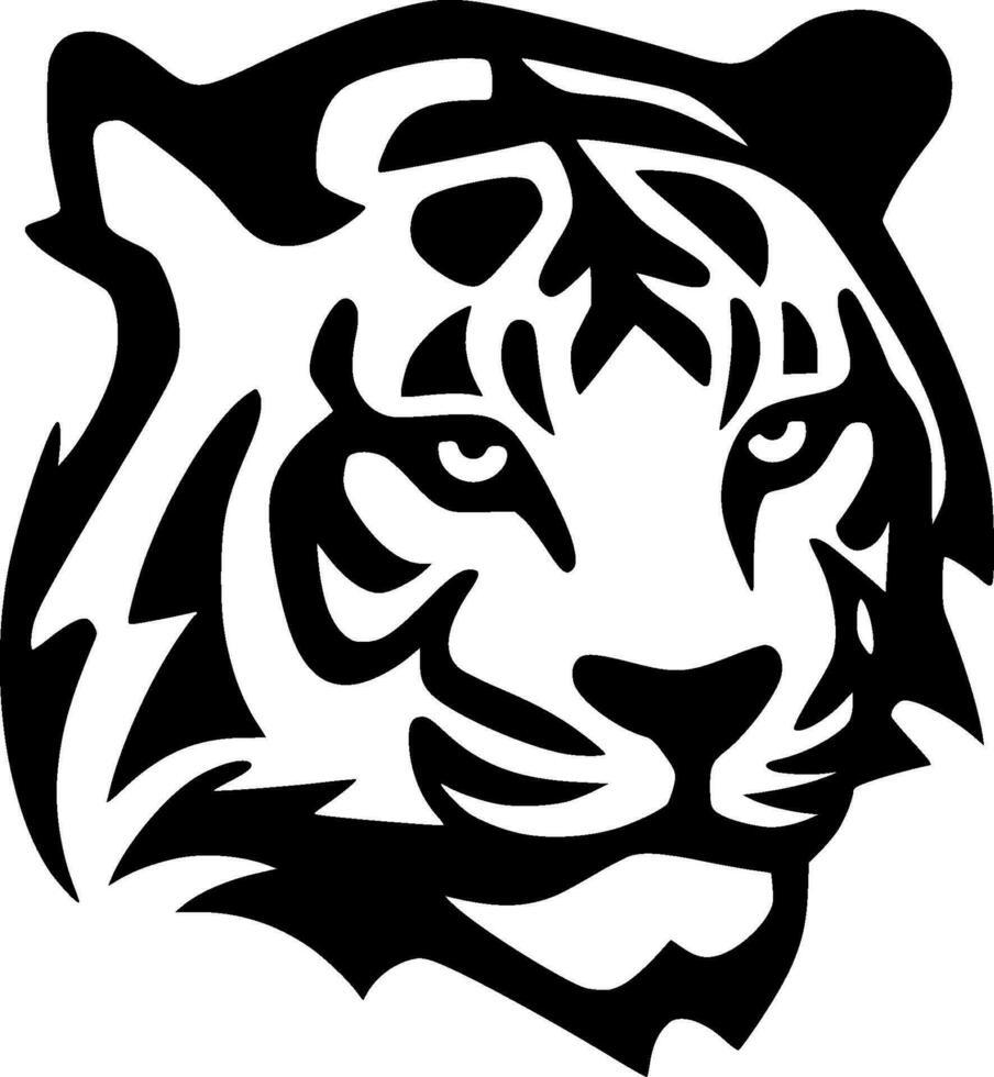 tigre, nero e bianca vettore illustrazione