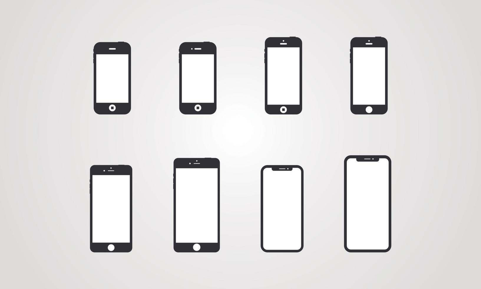 illustrazione dell'evoluzione dello smartphone vettore