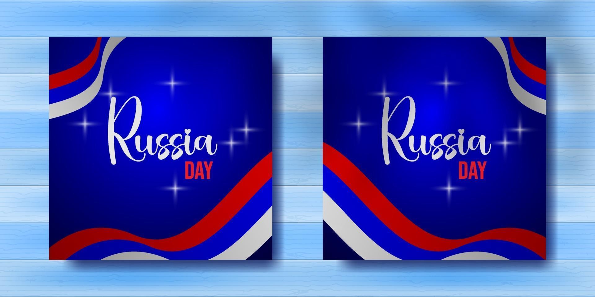 celebrazione del giorno della russia per il post sui social media vettore