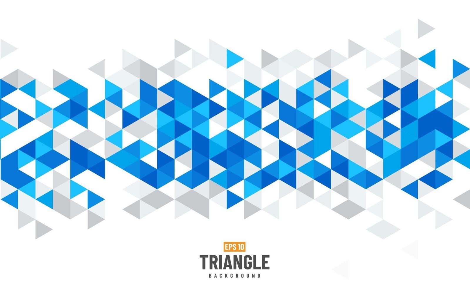 sfondo astratto geometrico blu, bianco e grigio con triangoli poligonali, motivo a cubo. modello di design moderno con triangolo di colore per brochure, volantini, volantini. illustrazione vettoriale