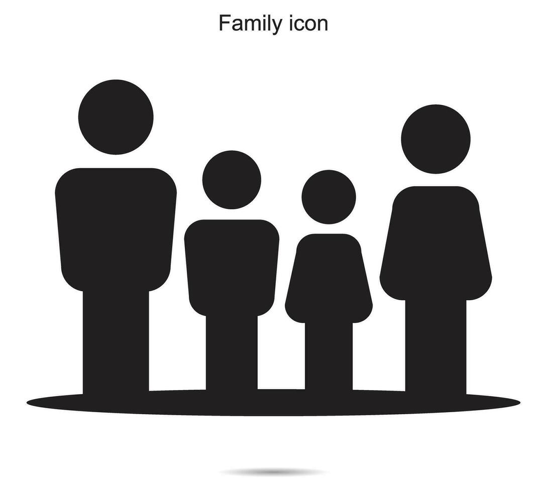 famiglia icona, vettore illustrazione.