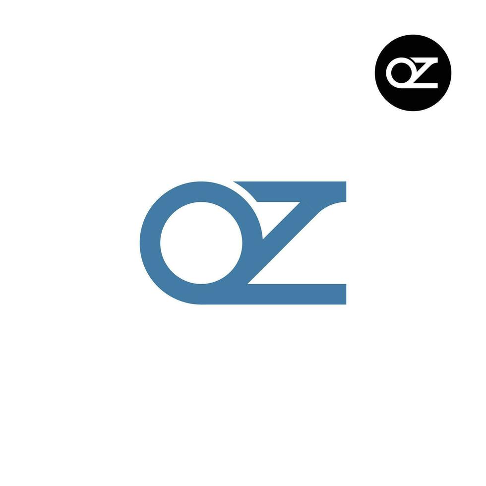 lettera oz monogramma logo design vettore