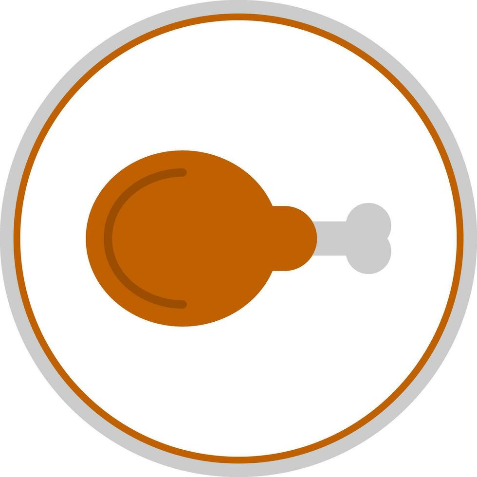 disegno dell'icona di vettore della coscia di pollo