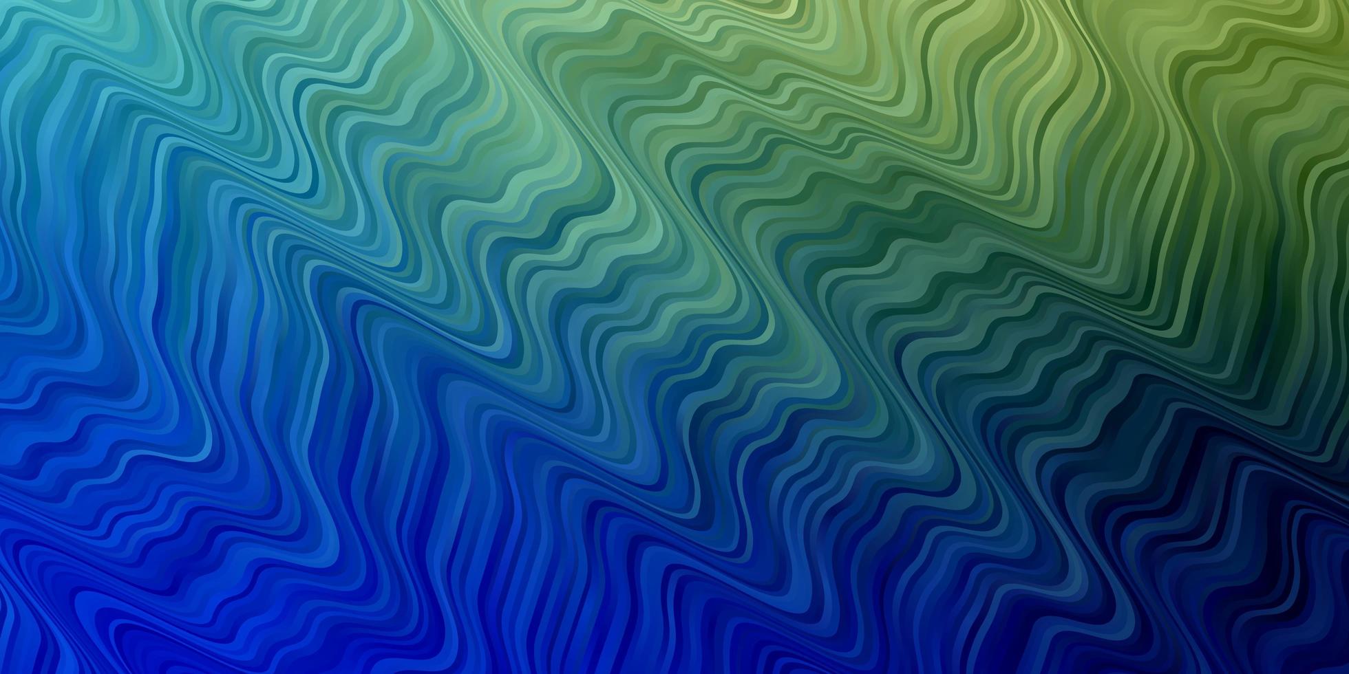 modello vettoriale azzurro, verde con linee. illustrazione in stile astratto con gradiente curvo. modello per cellulari.
