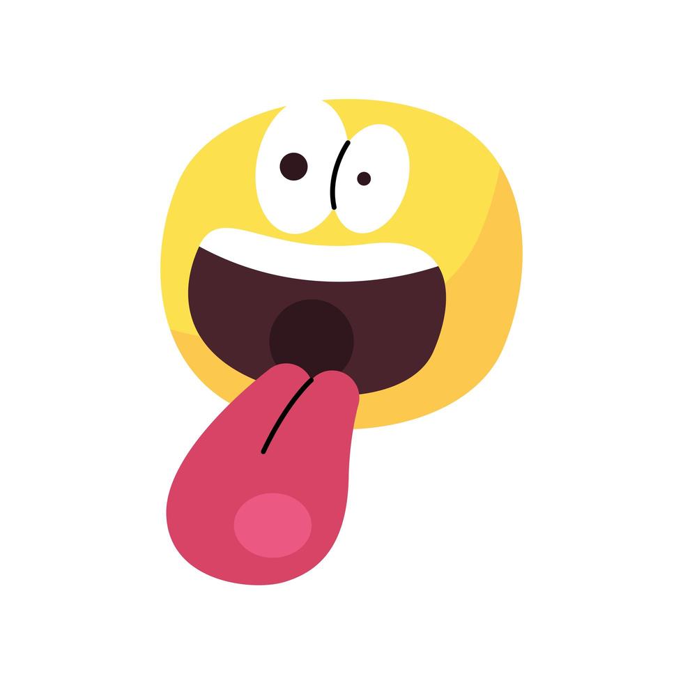 emoji faccia pazza crazy vettore