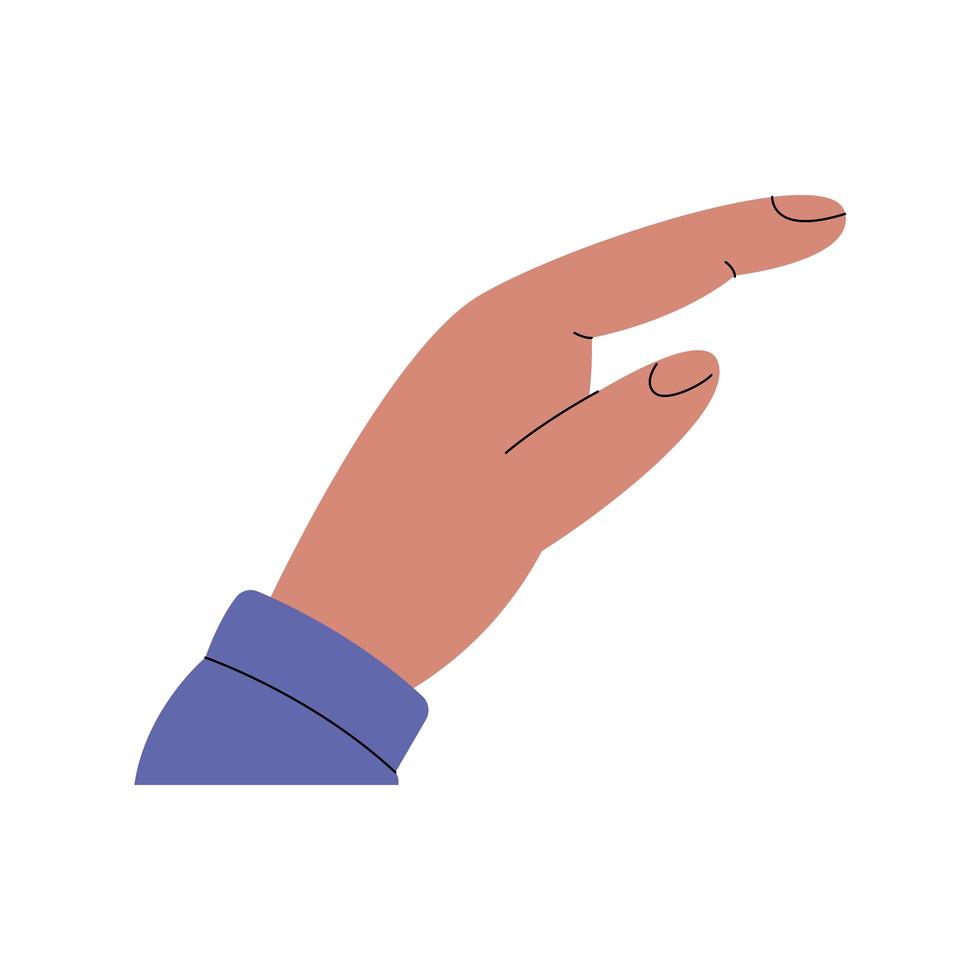 disegno vettoriale isolato icona della mano