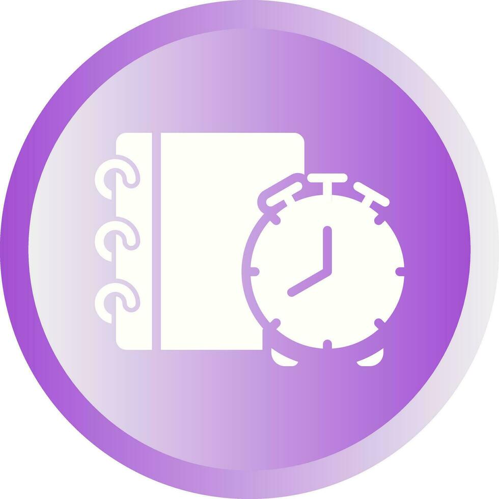 bloc notes con allarme orologio vettore icona