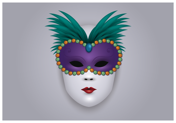Maschera di Carnevale di Venezia vettore