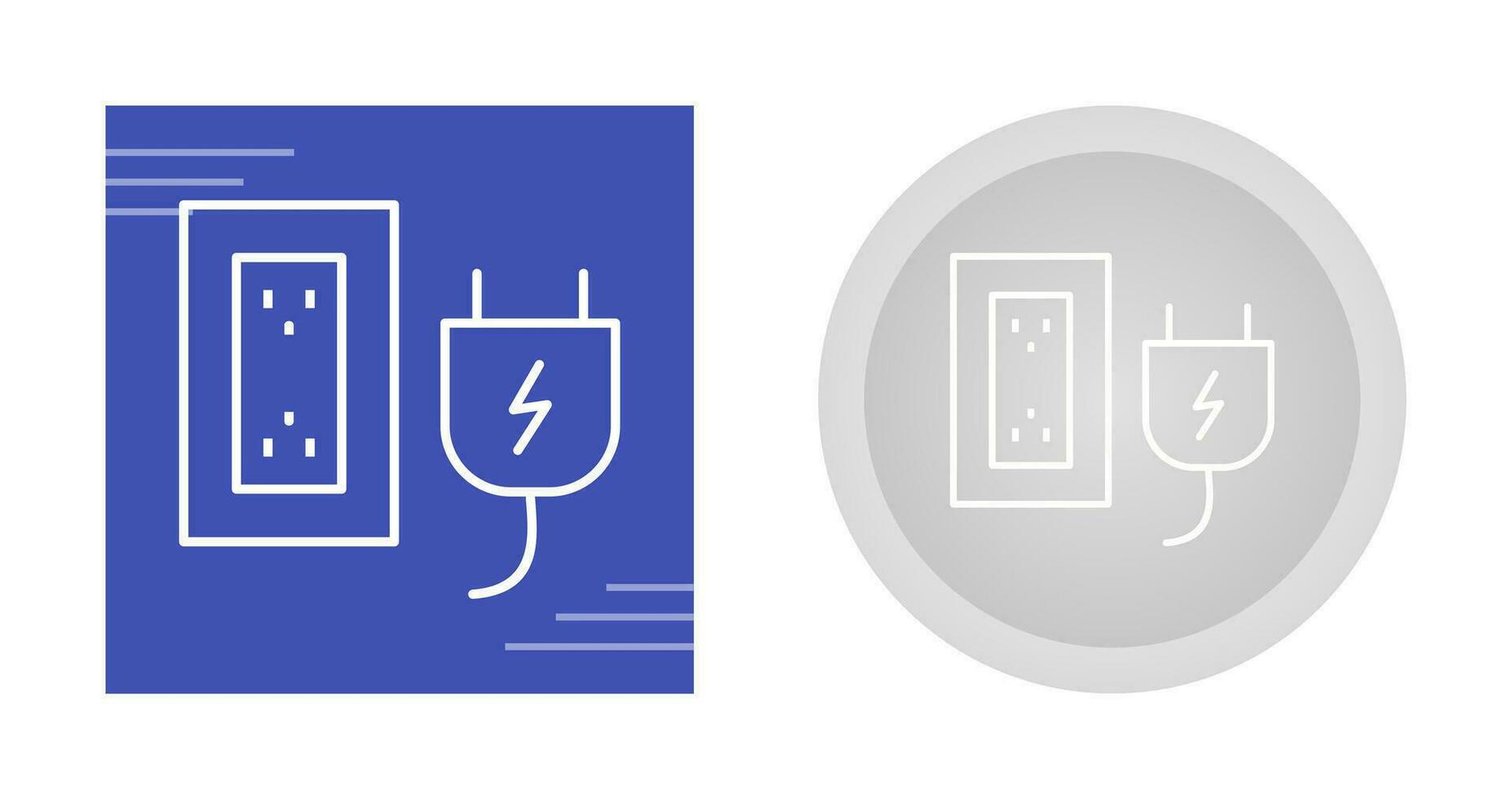 spina e presa di corrente vettore icona