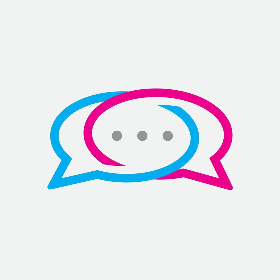 modello di progettazione del logo della chat a bolle vettore
