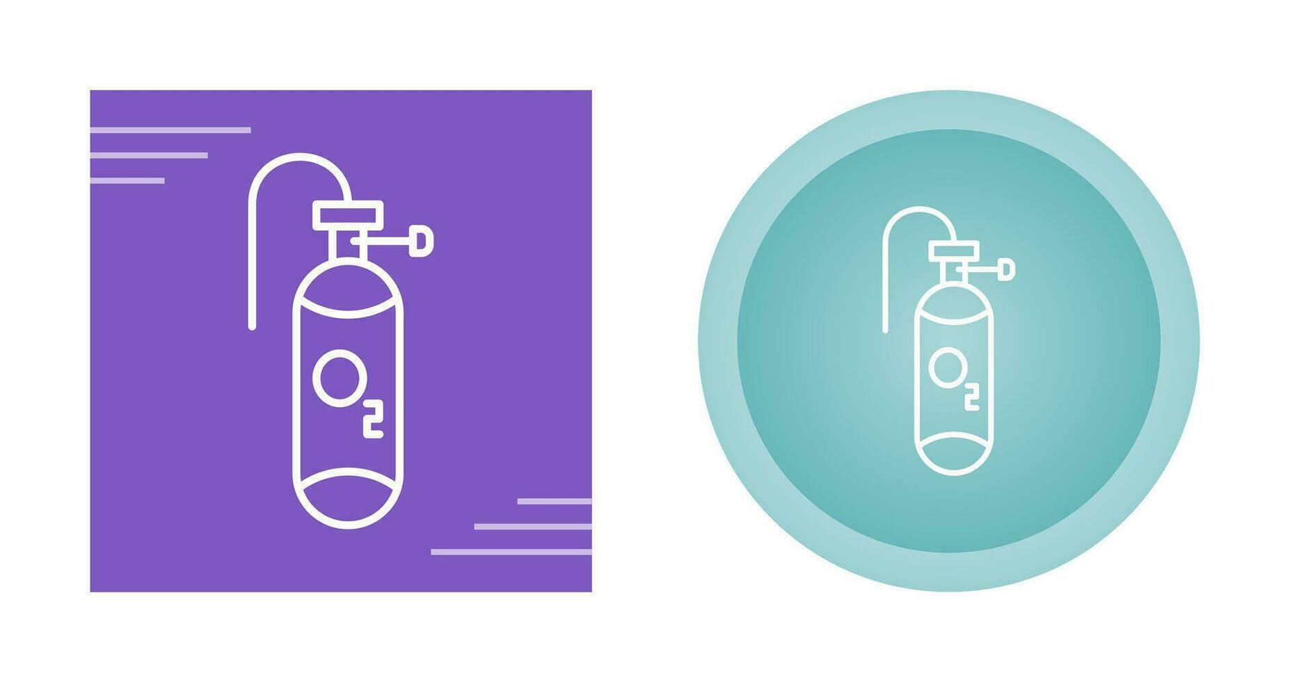 icona del vettore del serbatoio di ossigeno