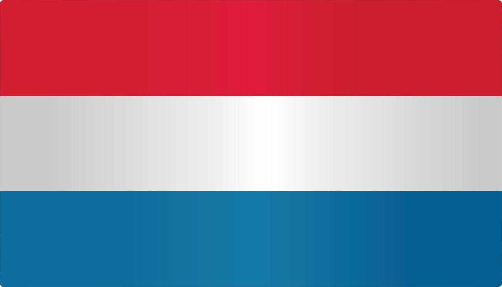 vettore piatto simbolo di bandiera olandese olanda con colore sfumato