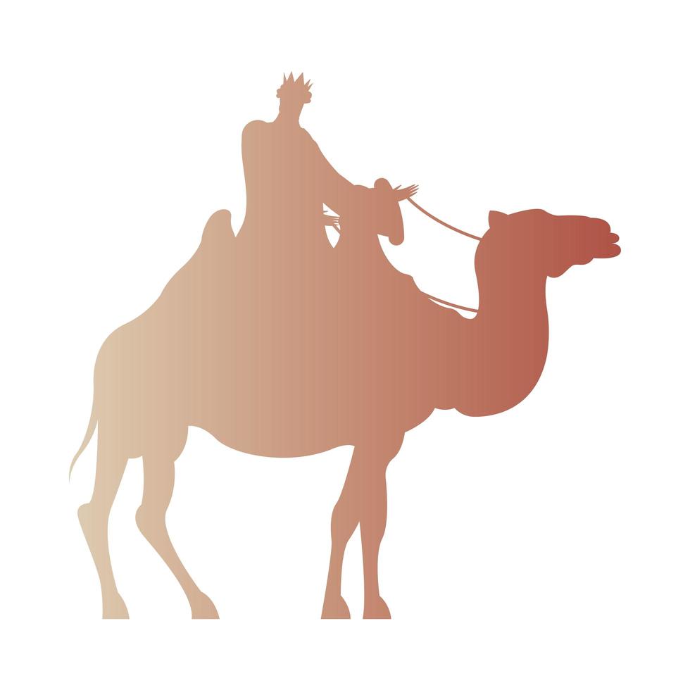 saggi nel personaggio di sagoma di cammello vettore