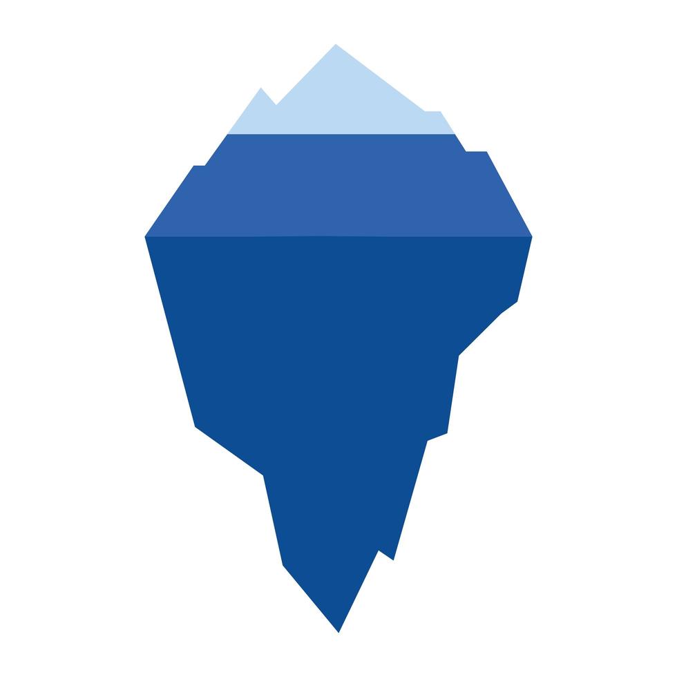 disegno vettoriale blu iceberg isolato