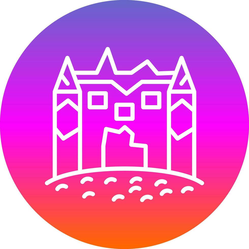 ghiaccio castello vettore icona design