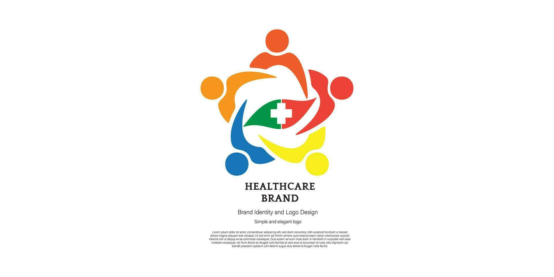 medico e Salute cura logo design per grafico progettista e ragnatela sviluppatore vettore