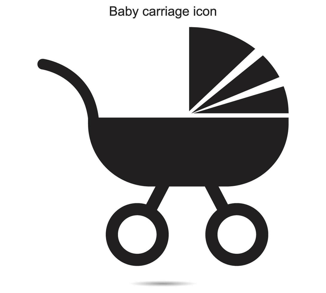 bambino carrozza icona, vettore illustrazione.