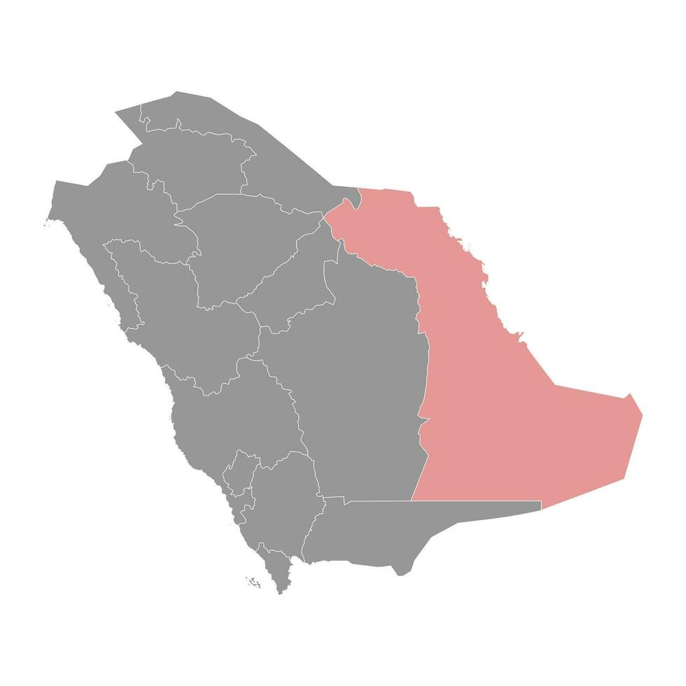 orientale Provincia, amministrativo divisione di il nazione di Arabia arabia. vettore illustrazione.