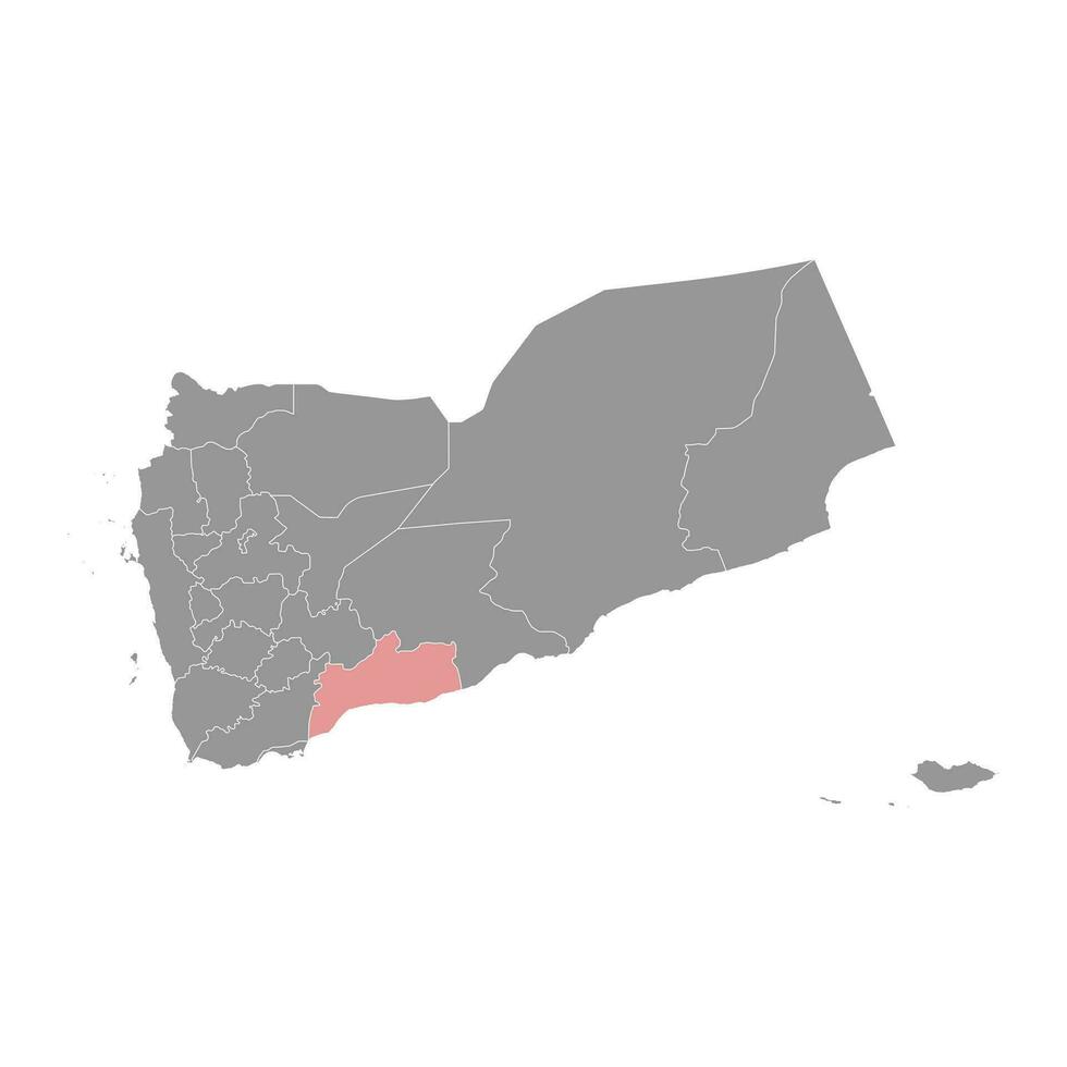 abyan governatorato, amministrativo divisione di il nazione di yemen. vettore illustrazione.