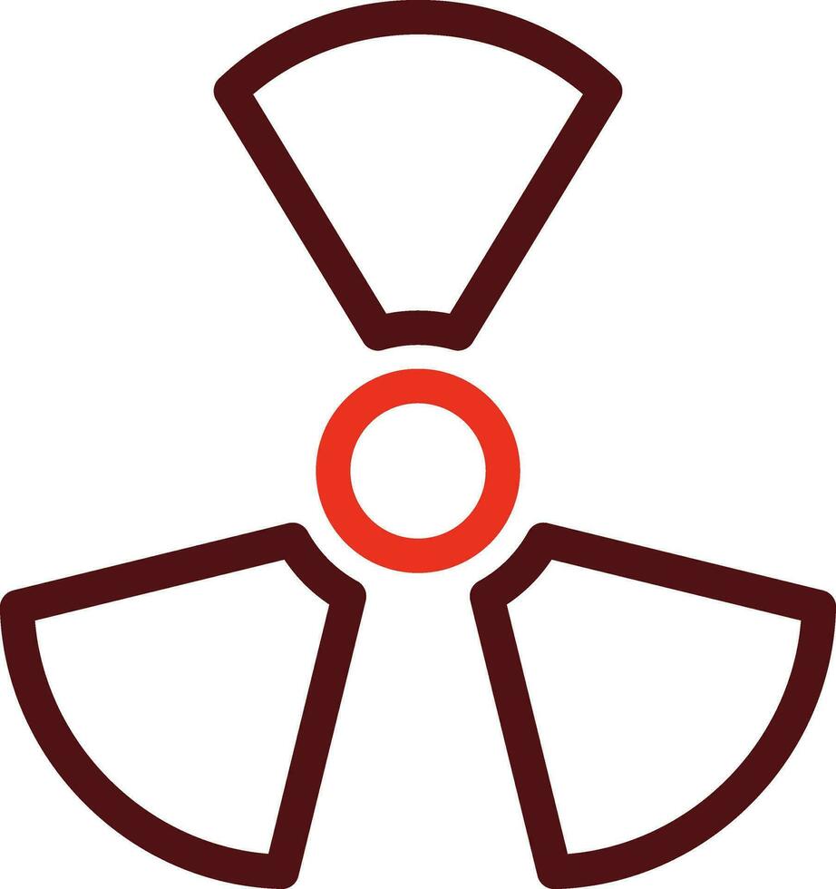 nucleare glifo Due colore icona per personale e commerciale uso. vettore