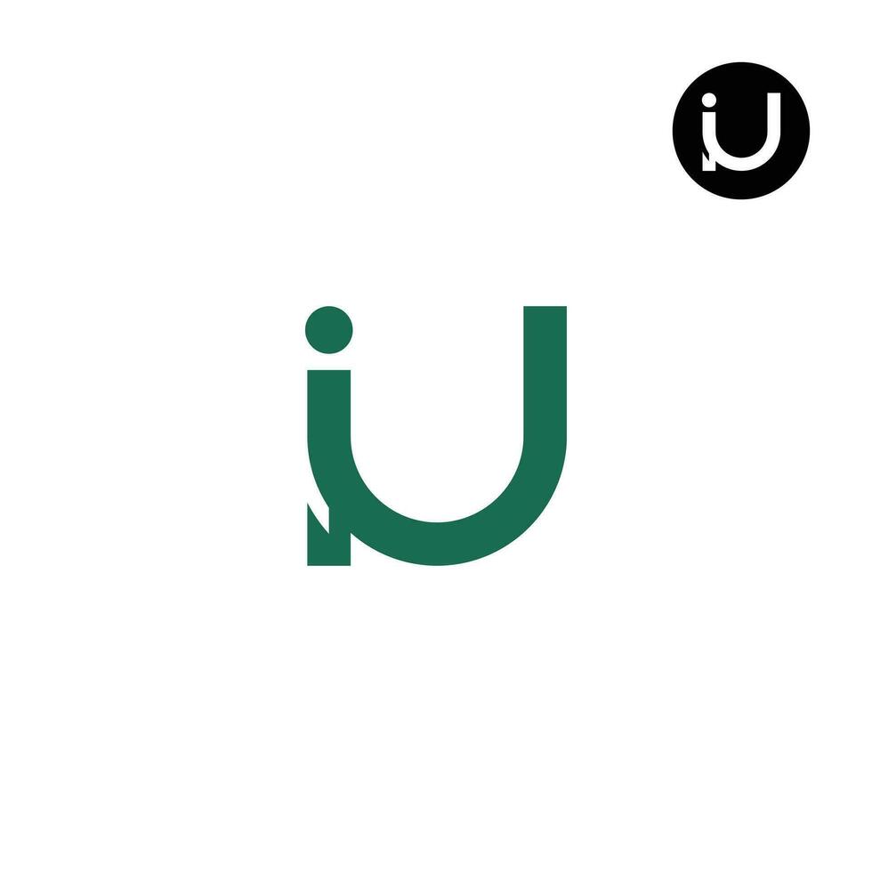 lettera iu ui monogramma logo design vettore