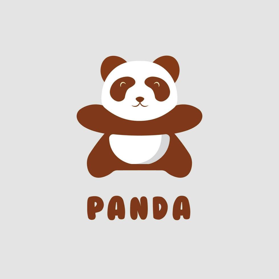 illustrazione di un' carino panda guardare arrabbiato vettore