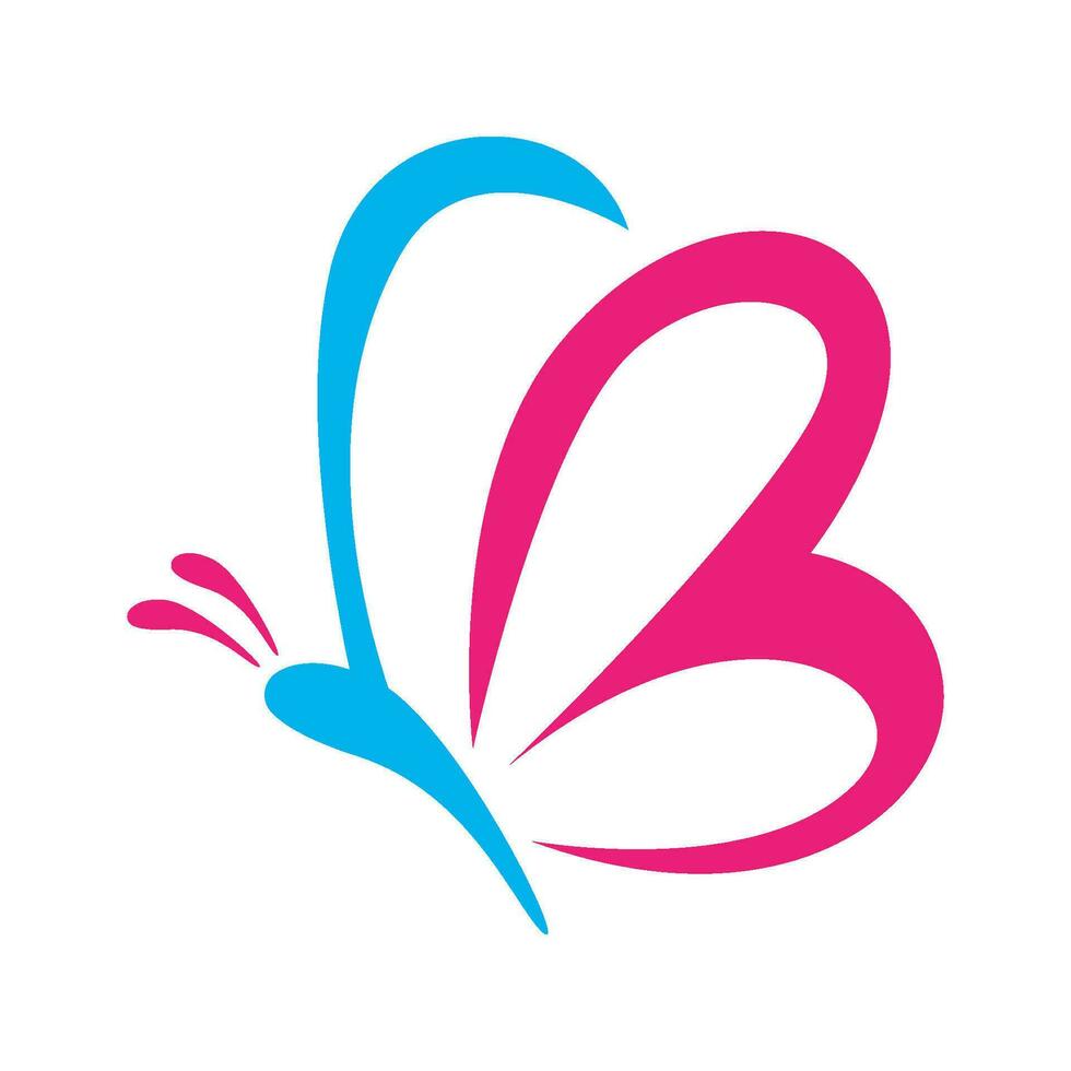 farfalla icona logo design vettore