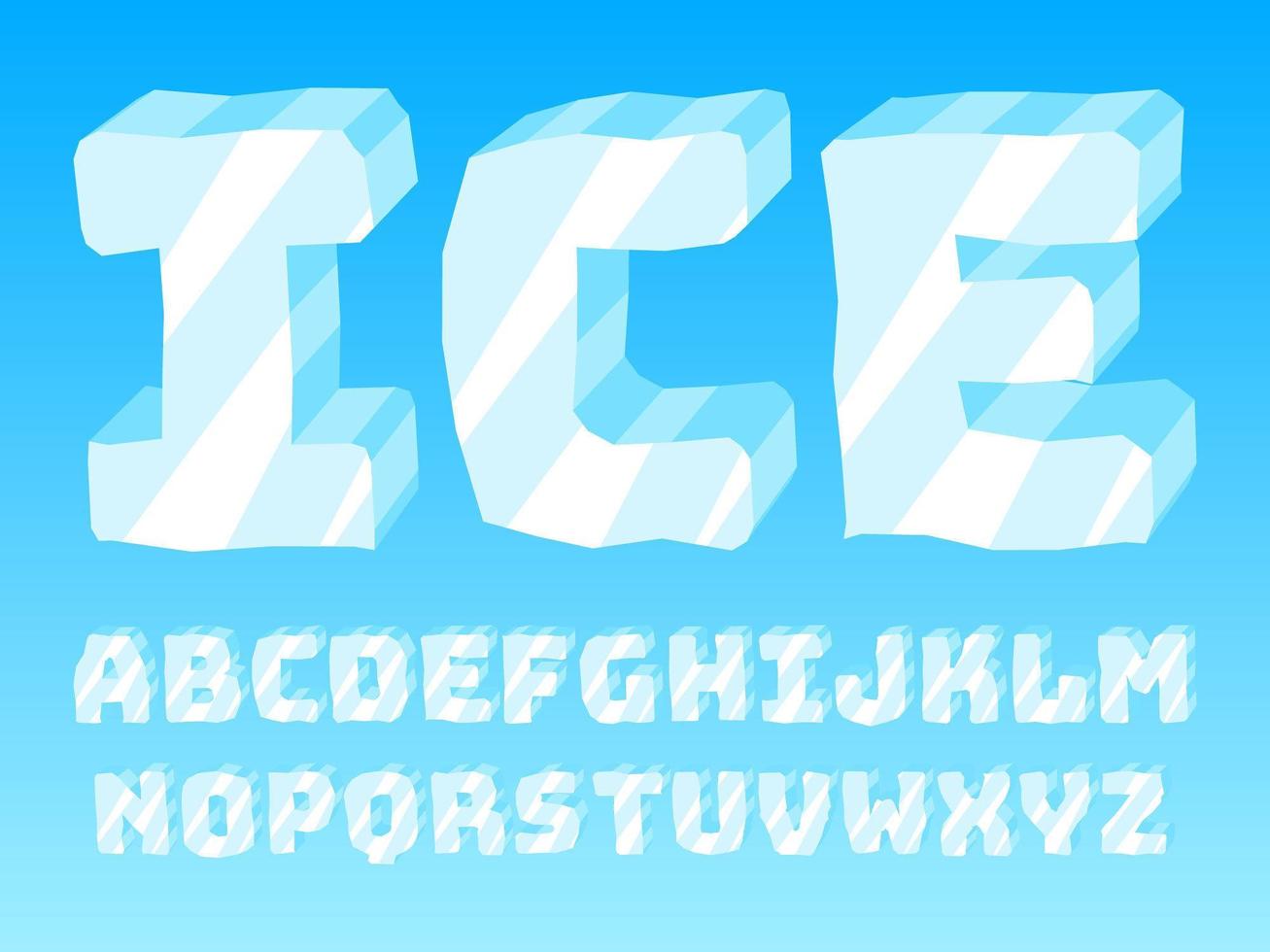 Awesome Icy Alphabet Vectors