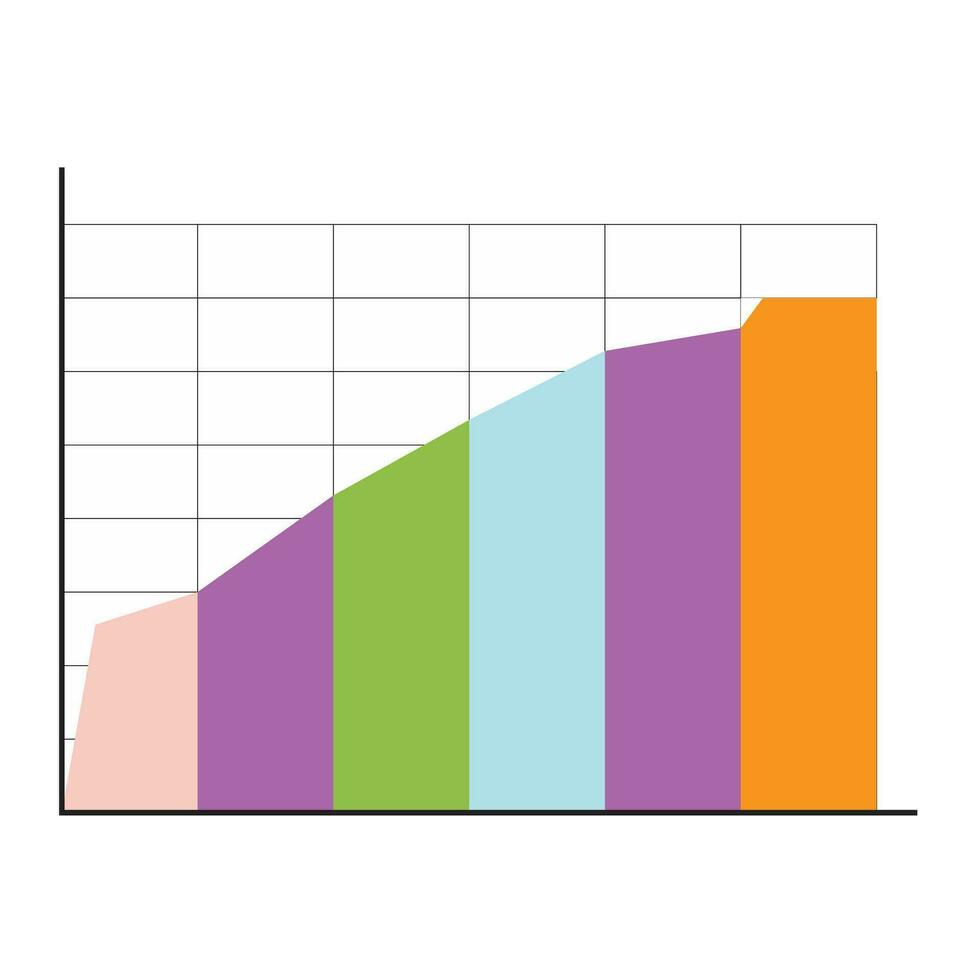 Informazioni grafico strati. economico annuale infomation di marketing, vettore illustrazione