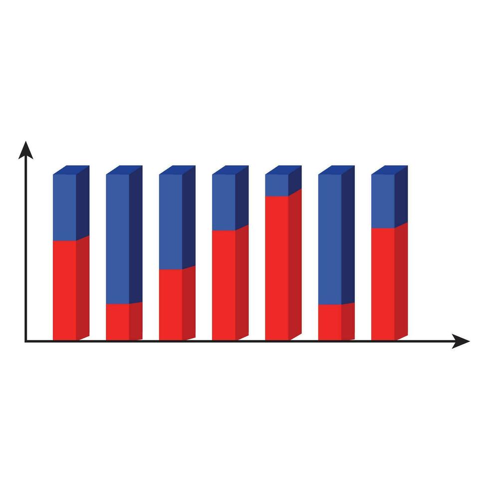 colore colonne grafico. Infografica per attività commerciale, vettore illustrazione