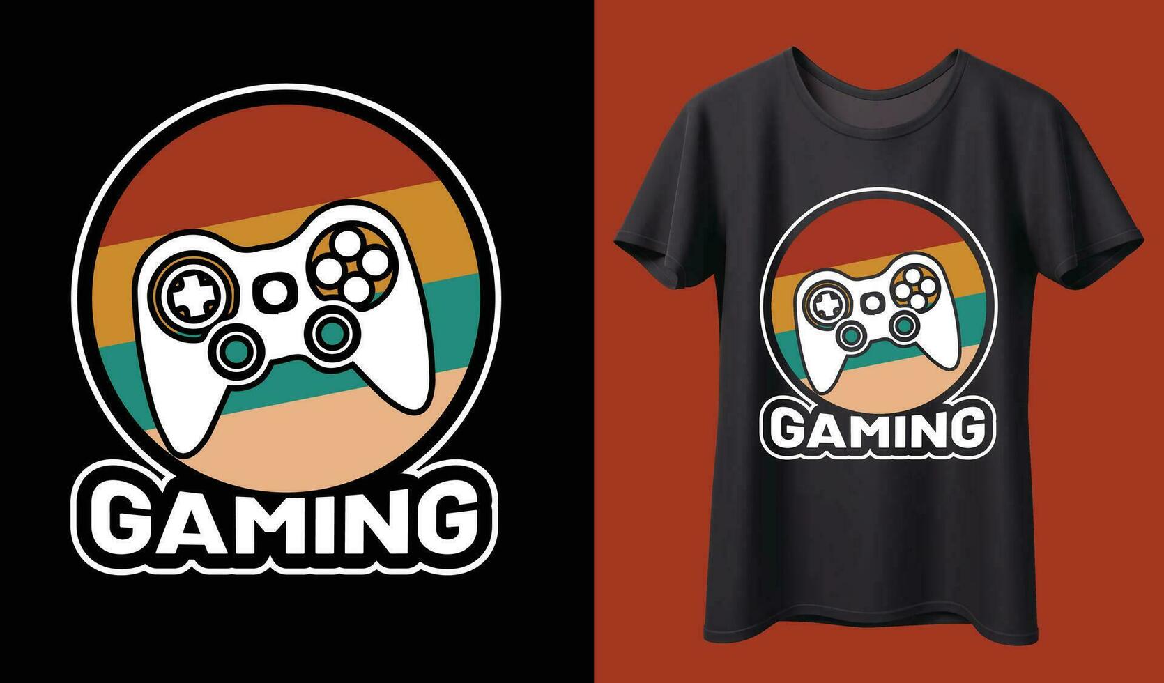 design t-shirt da gioco vettore