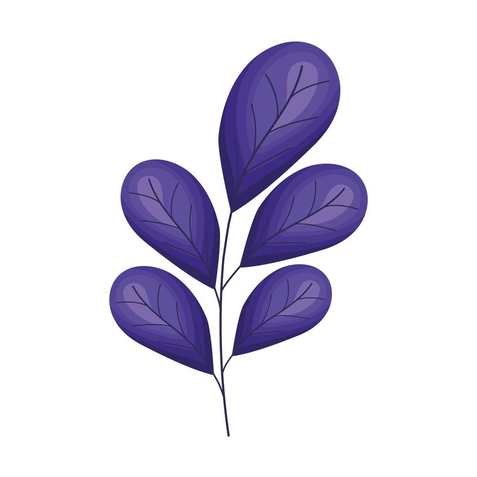 foglie viola carine vettore
