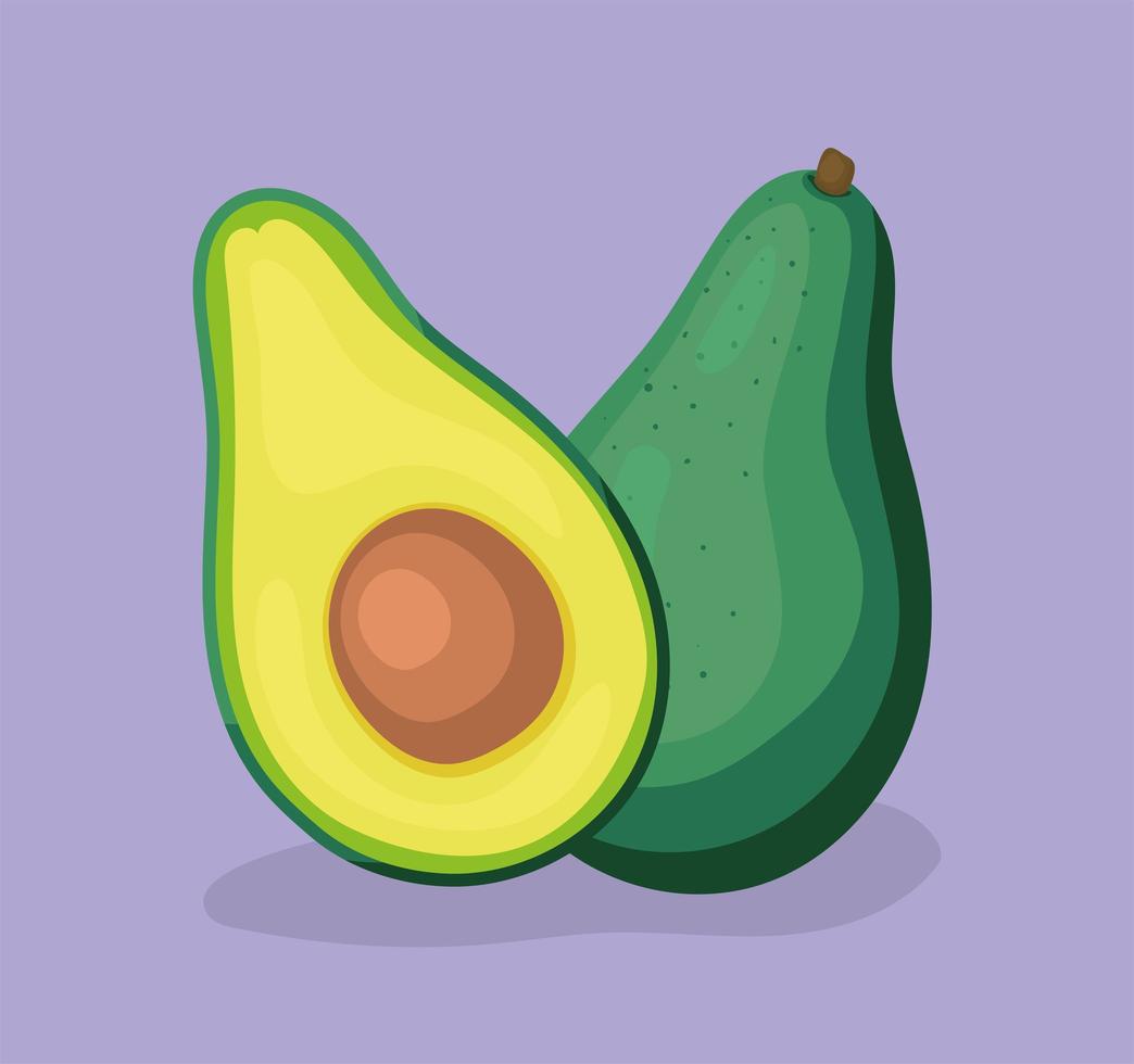 illustrazione di avocado sano vettore