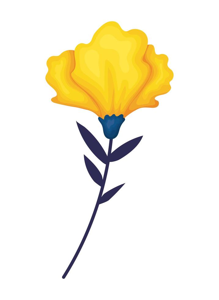 fiore giallo isolato vettore