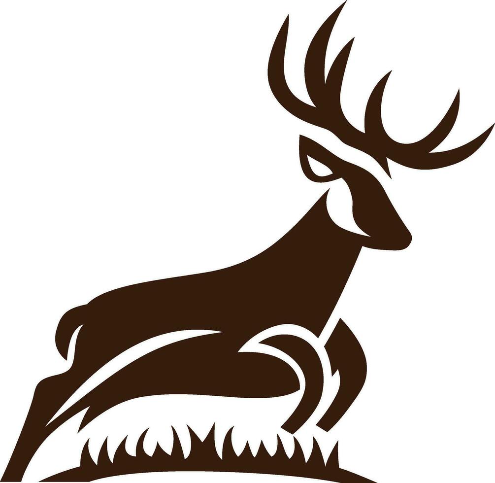 cervo a caccia logo modello , semplice stile gli sport cervo a caccia club logo azione vettore Immagine , in esecuzione cervo clip arte , icona , simbolo reali gratuito Immagine