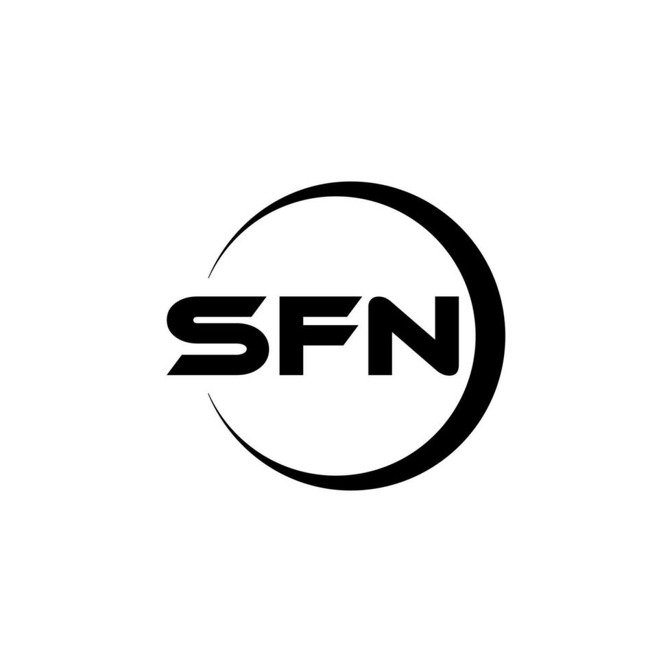 sfn logo disegno, ispirazione per un' unico identità. moderno eleganza e creativo design. filigrana il tuo successo con il Impressionante Questo logo. vettore