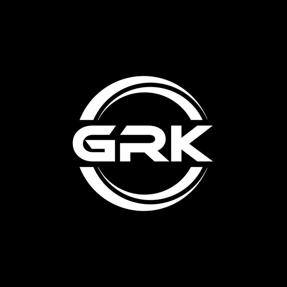 grk logo disegno, ispirazione per un' unico identità. moderno eleganza e creativo design. filigrana il tuo successo con il Impressionante Questo logo. vettore
