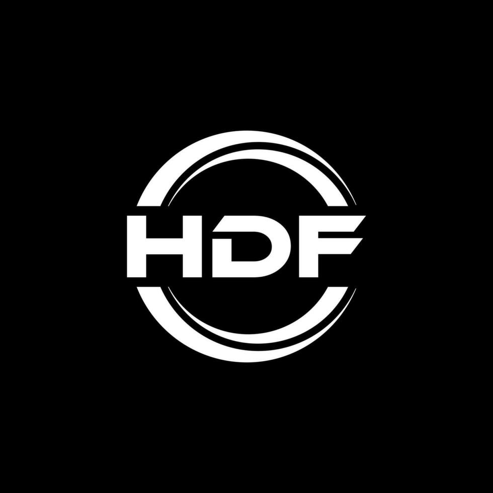 hdf logo disegno, ispirazione per un' unico identità. moderno eleganza e creativo design. filigrana il tuo successo con il Impressionante Questo logo. vettore