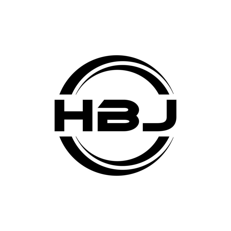 hbj logo disegno, ispirazione per un' unico identità. moderno eleganza e creativo design. filigrana il tuo successo con il Impressionante Questo logo. vettore