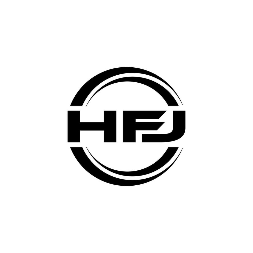 hfj logo disegno, ispirazione per un' unico identità. moderno eleganza e creativo design. filigrana il tuo successo con il Impressionante Questo logo. vettore