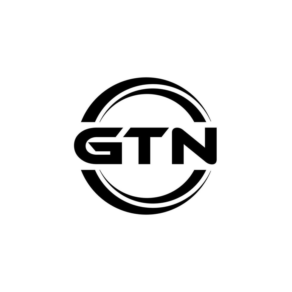 gtn logo disegno, ispirazione per un' unico identità. moderno eleganza e creativo design. filigrana il tuo successo con il Impressionante Questo logo. vettore